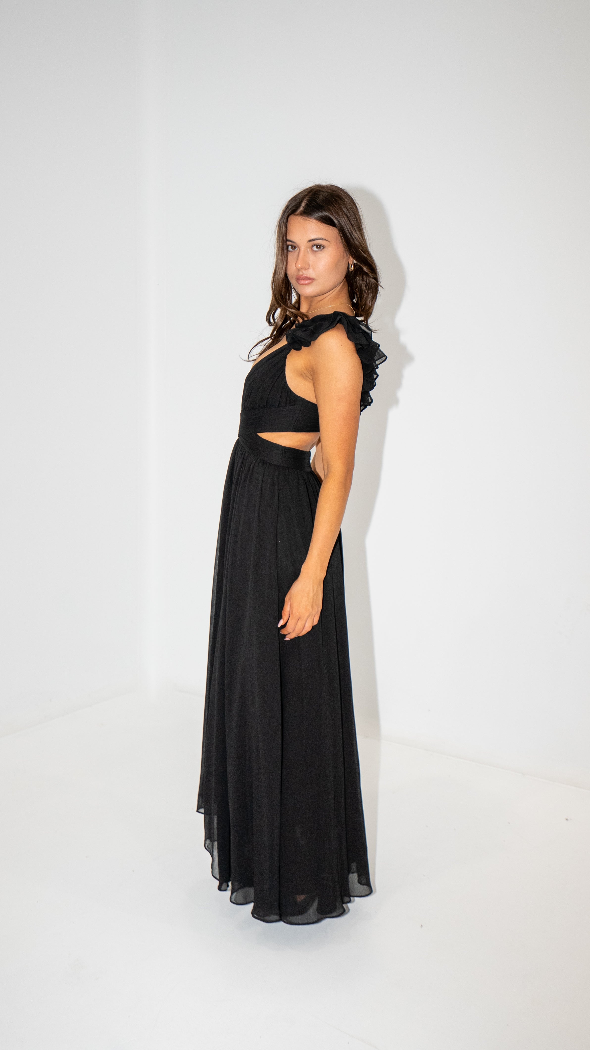 Selena Petite Ruffle Maxi Dress