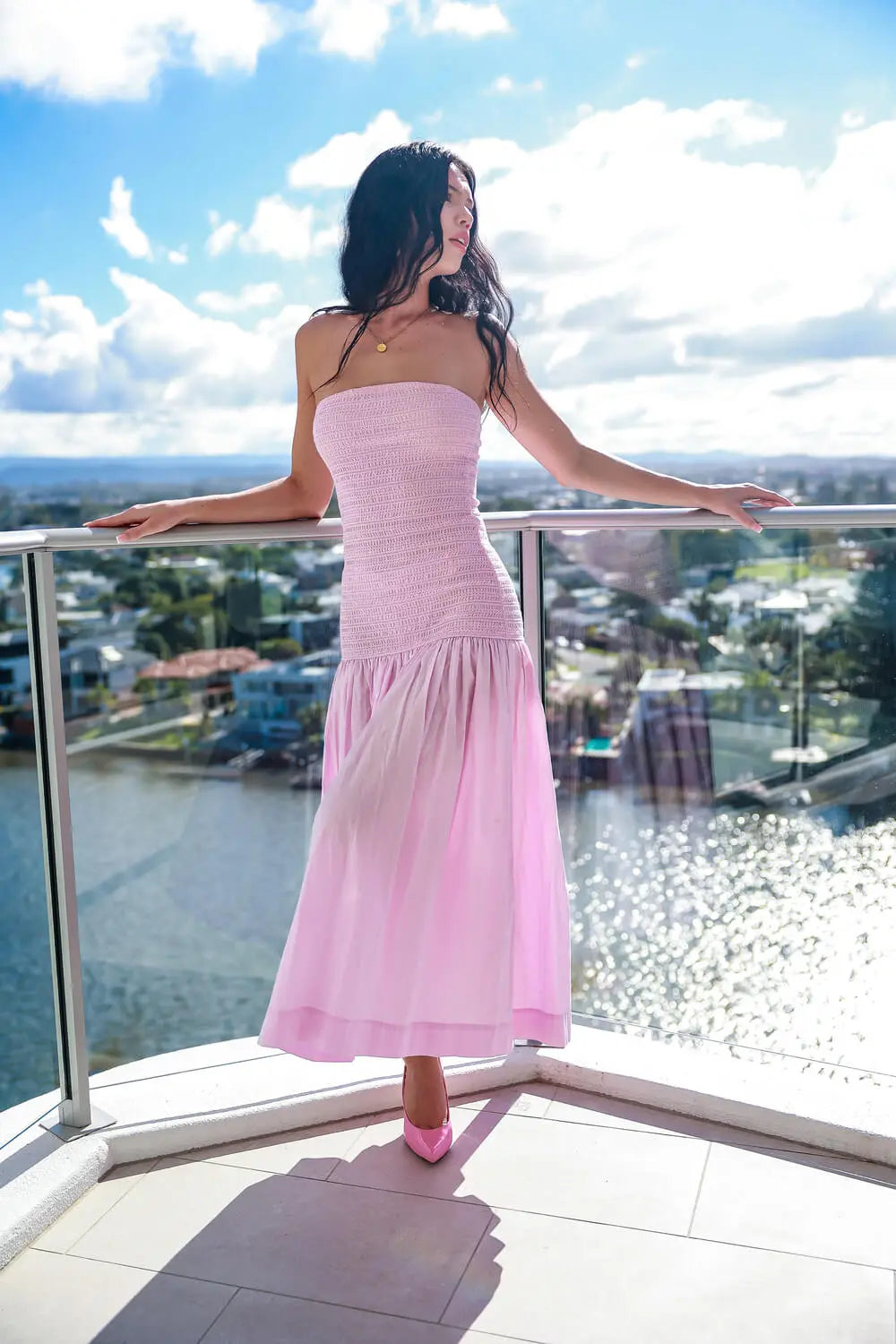 By Johnny Pink Midi Dress